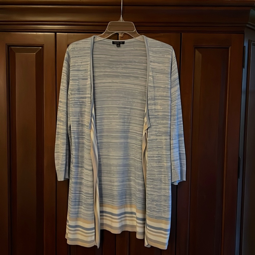 Blue cardigan with fancy detail